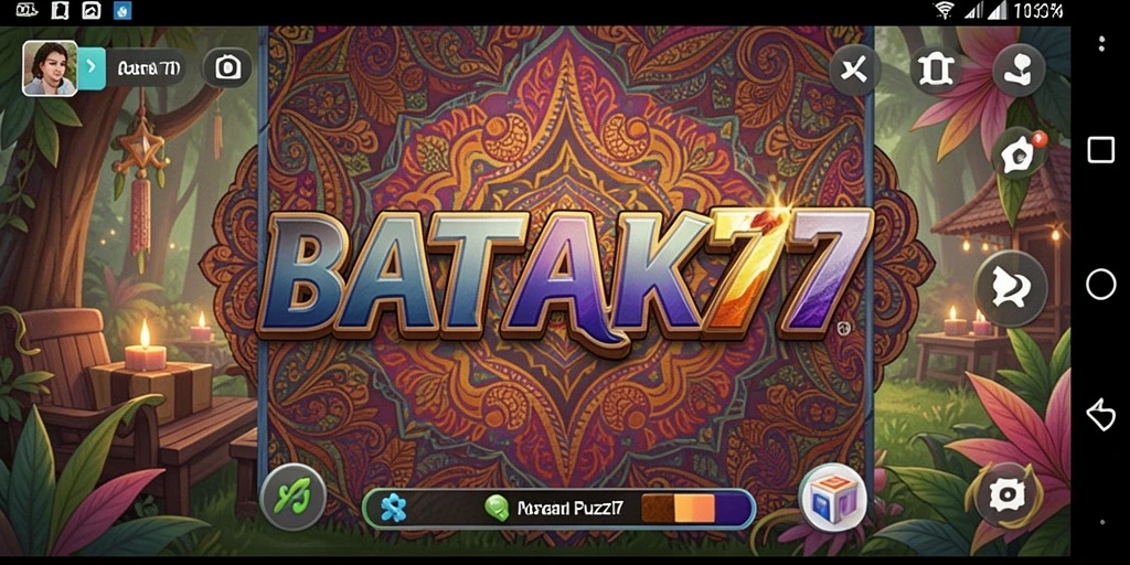Screenshot gameplay BATIK77 menampilkan tantangan puzzle menarik dan indah.