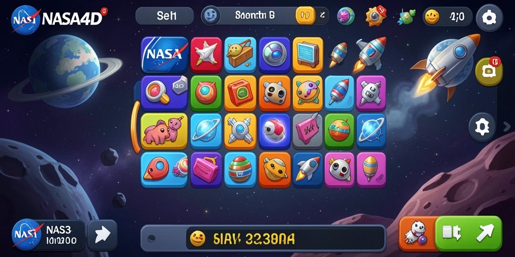 Tampilan gameplay NASA4D yang menarik dalam mode Match-3.