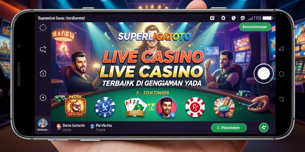 Tampilan gameplay mendebarkan dari SUPERLIGATOTO dalam aksi Live Casino.