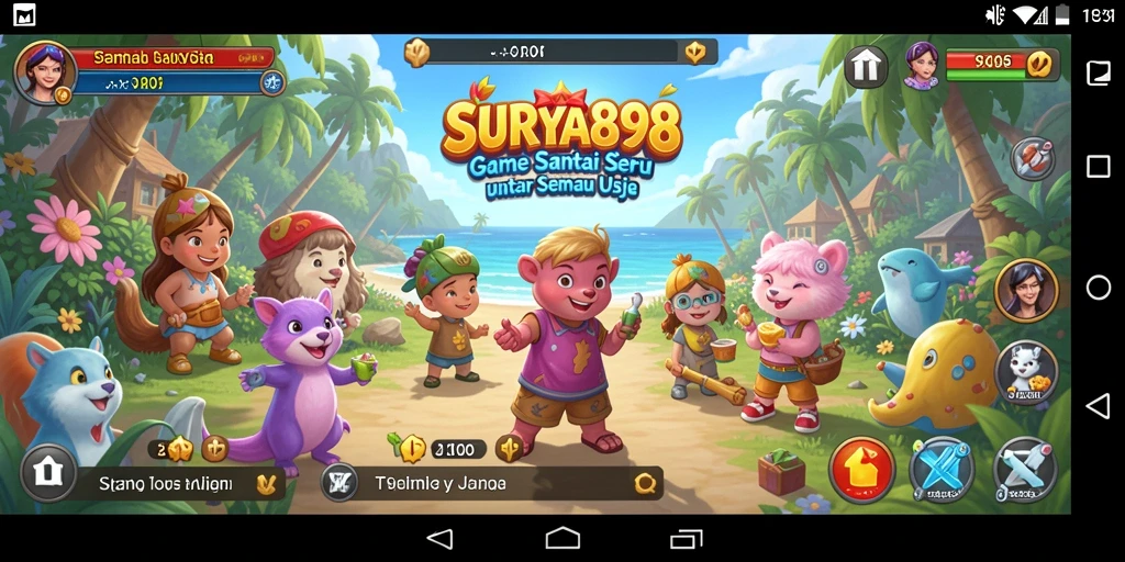 Tangkapan layar menunjukkan pemain menikmati gameplay santai SURYA898.